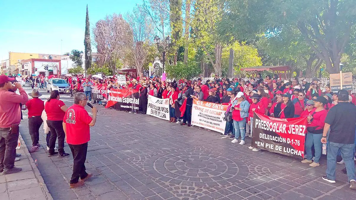 Protesta magisterial en Jerez